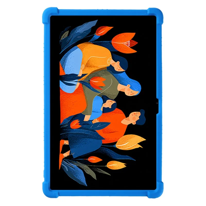 For Lenovo Xiaoxin Pad 2025 Case Adjustable Kickstand Silicone Tablet Protective Cover - Dark Blue