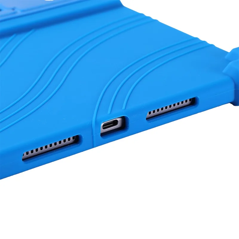 For Lenovo Xiaoxin Pad 2025 Case Adjustable Kickstand Silicone Tablet Protective Cover - Dark Blue