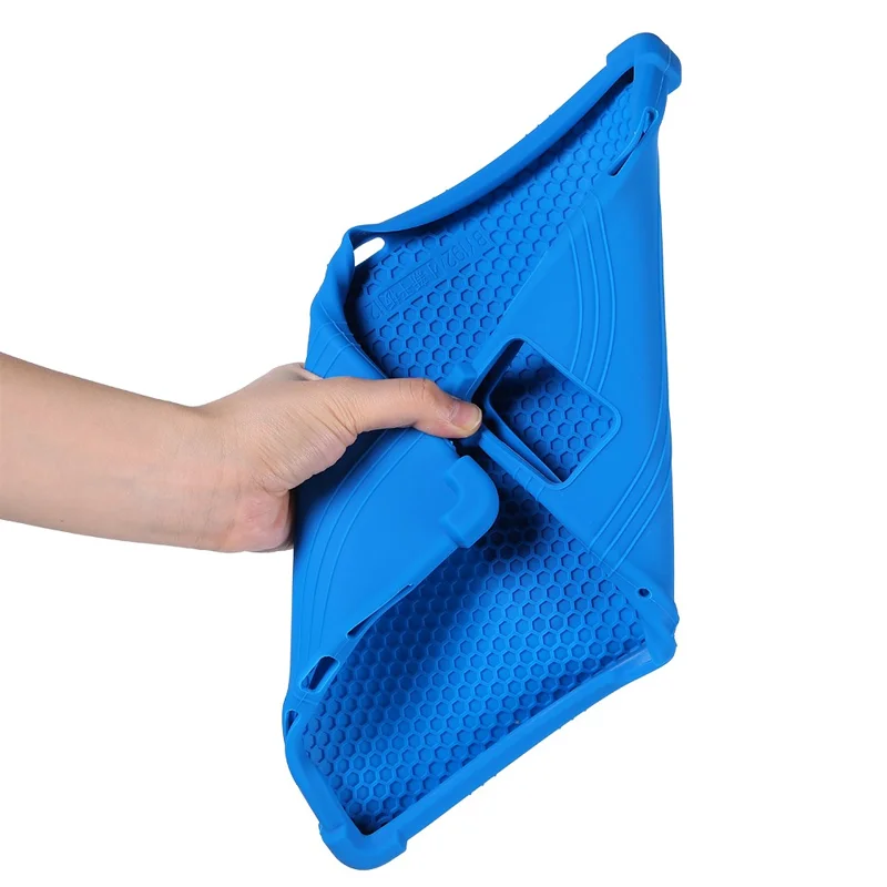 For Lenovo Xiaoxin Pad 2025 Case Adjustable Kickstand Silicone Tablet Protective Cover - Dark Blue