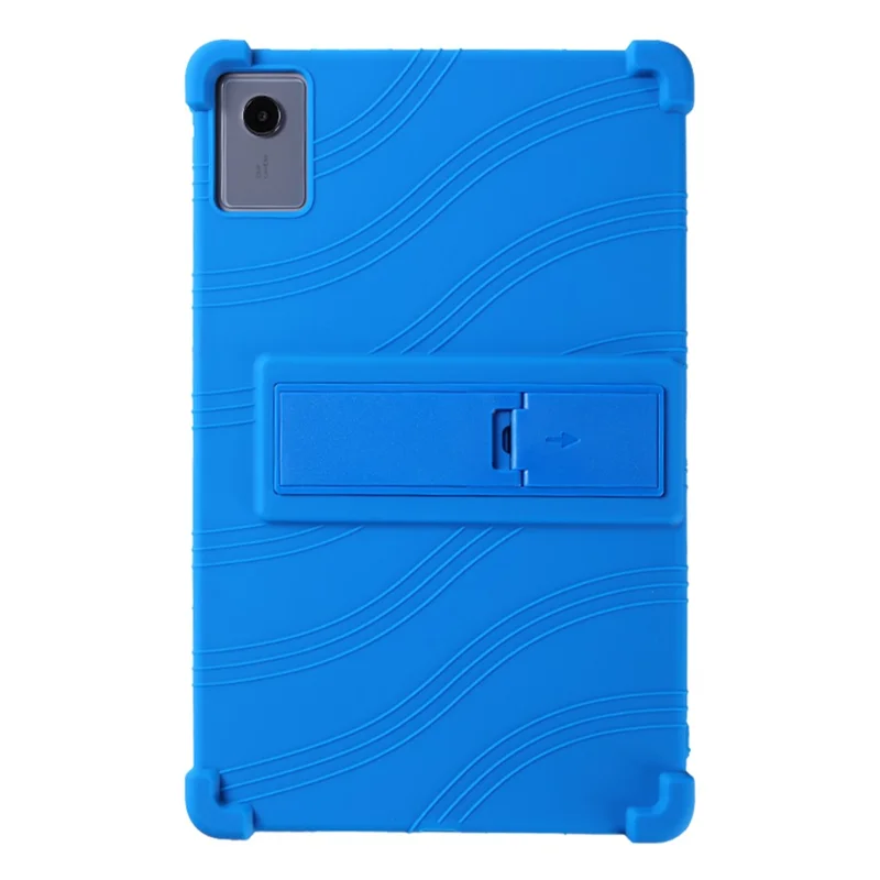 For Lenovo Xiaoxin Pad 2025 Case Adjustable Kickstand Silicone Tablet Protective Cover - Dark Blue