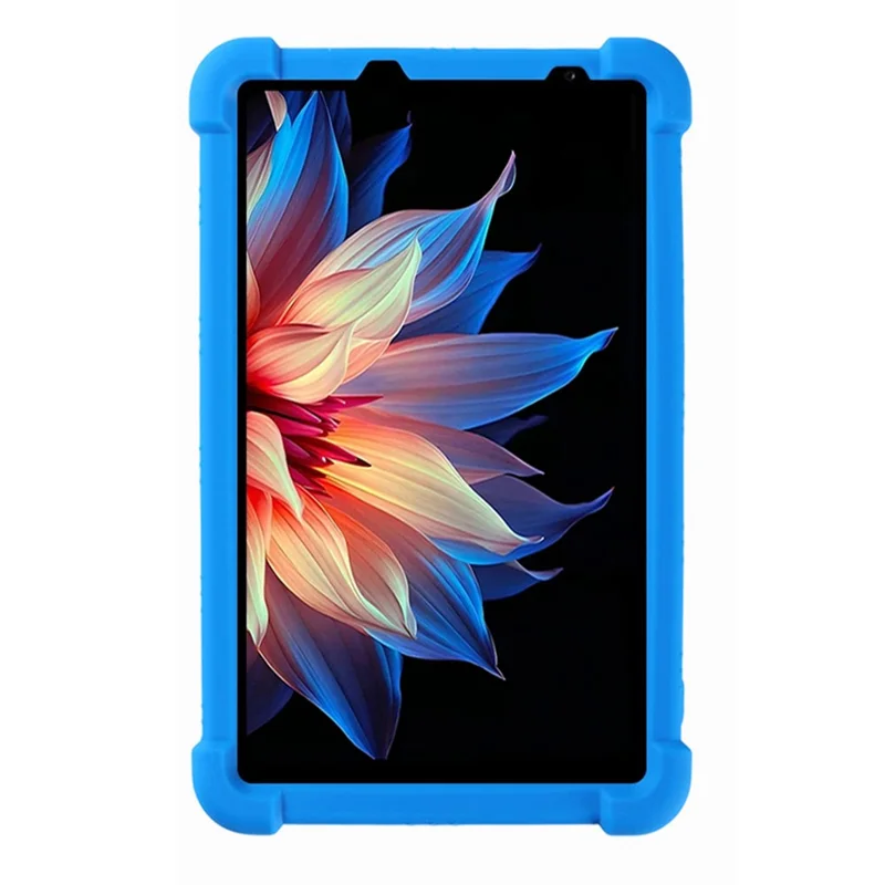 For Blackview ZENO 1 / TechLife Pad Lite 8 Case Adjustable Kickstand Silicone Tablet Protective Cover - Dark Blue