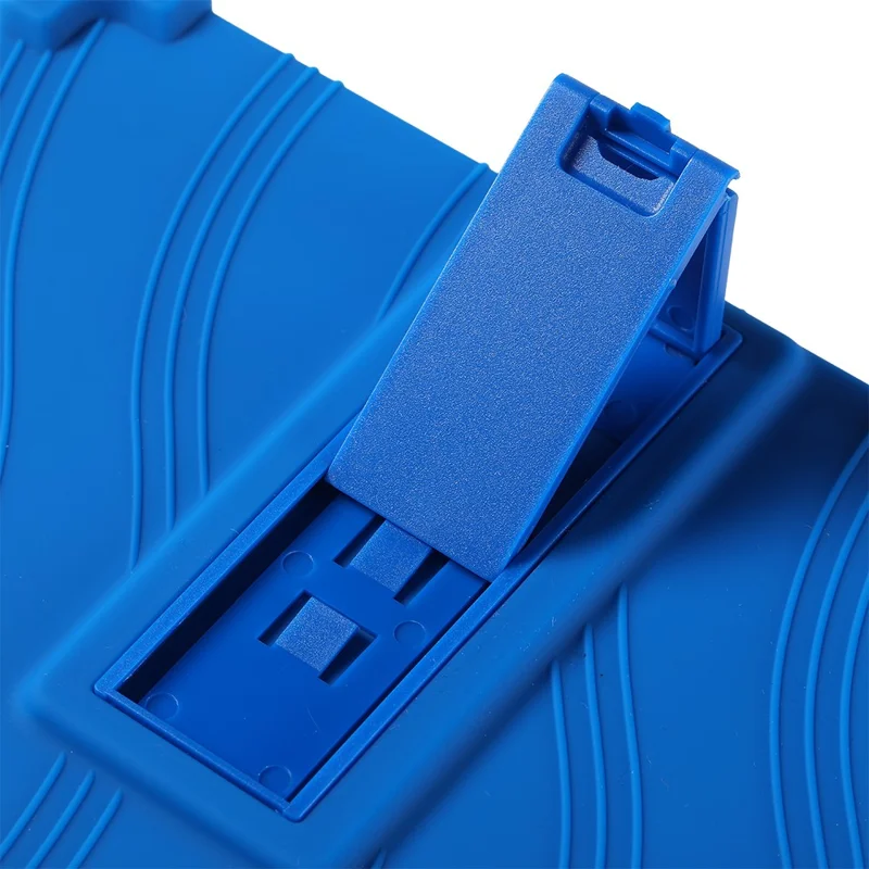 For Blackview ZENO 1 / TechLife Pad Lite 8 Case Adjustable Kickstand Silicone Tablet Protective Cover - Dark Blue