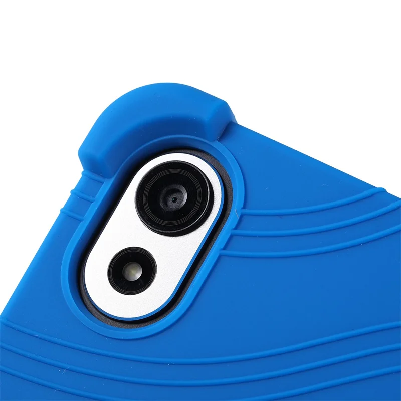 For Blackview ZENO 1 / TechLife Pad Lite 8 Case Adjustable Kickstand Silicone Tablet Protective Cover - Dark Blue