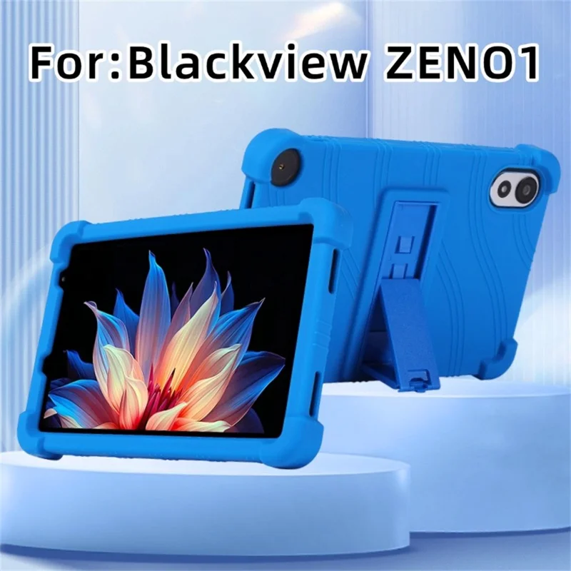 For Blackview ZENO 1 / TechLife Pad Lite 8 Case Adjustable Kickstand Silicone Tablet Protective Cover - Red