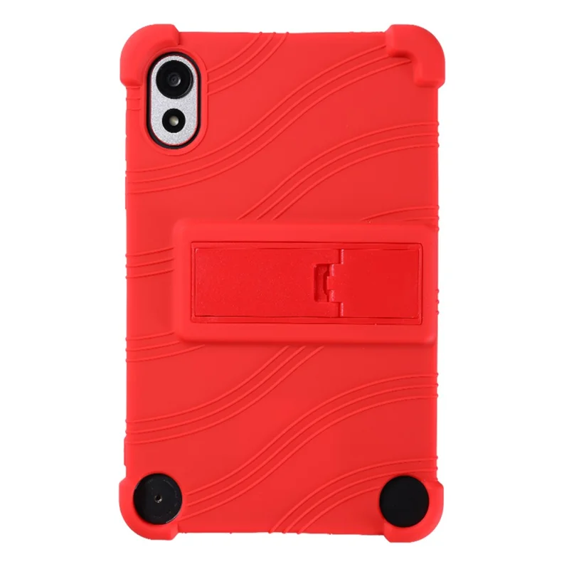 For Blackview ZENO 1 / TechLife Pad Lite 8 Case Adjustable Kickstand Silicone Tablet Protective Cover - Red
