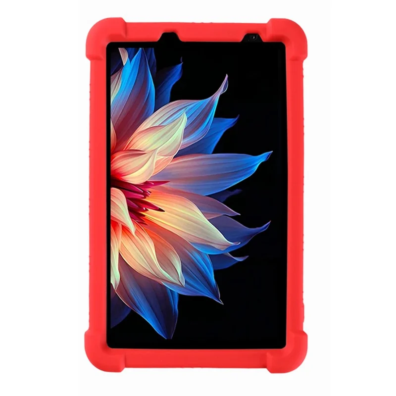 For Blackview ZENO 1 / TechLife Pad Lite 8 Case Adjustable Kickstand Silicone Tablet Protective Cover - Red
