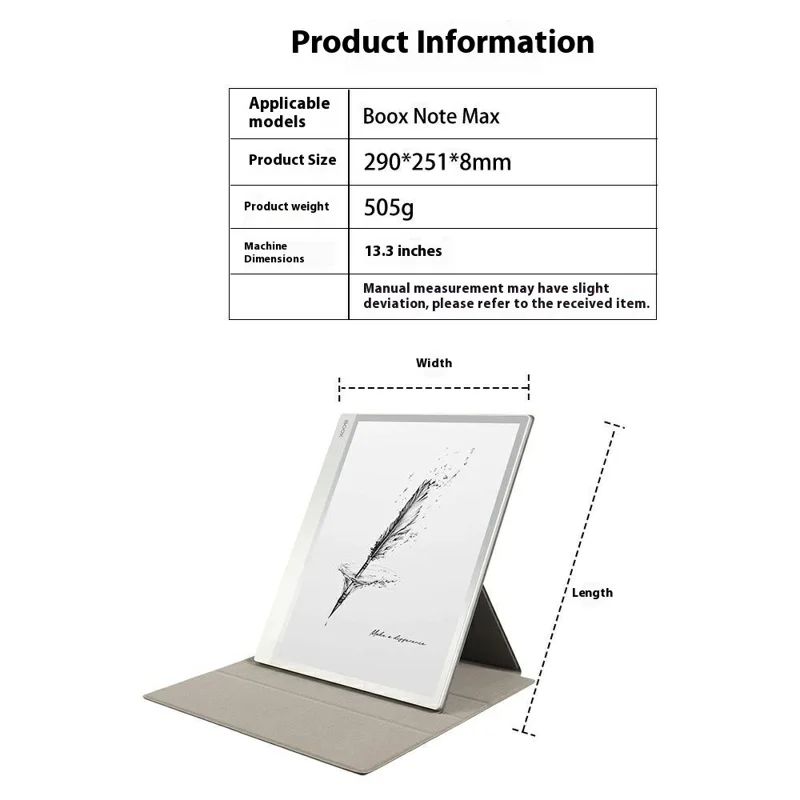 Voor Onyx BOOX Note Max Hoes Roterende Stand Magnetische Leren Cover met Automatisch Inschakelen/Uitschakelen