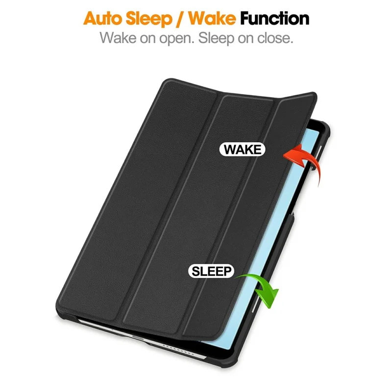 For Honor Pad X7 Case Anti-Drop Leather Stand Tablet Cover - Black