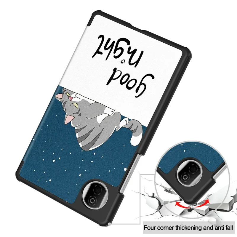 For Honor Pad X7 Case Pattern Print Leather Stand Tablet Cover - Cat