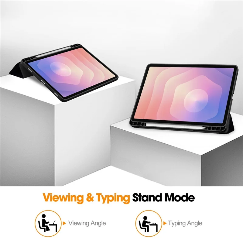 Per Samsung Galaxy Tab S11 Tablet Case Pattern Printing Tri-Fold Stand Leather + TPU Cover con Portapenna - Non toccarmi