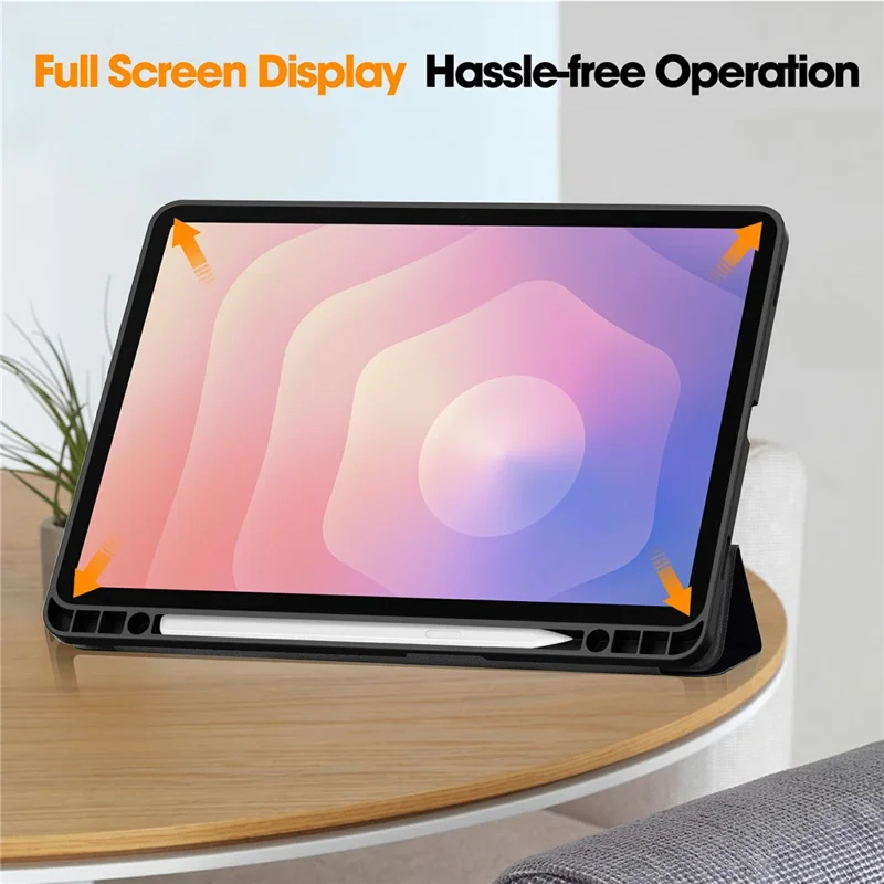Per Samsung Galaxy Tab S11 Tablet Case Pattern Printing Tri-Fold Stand Leather + TPU Cover con Portapenna - Non toccarmi