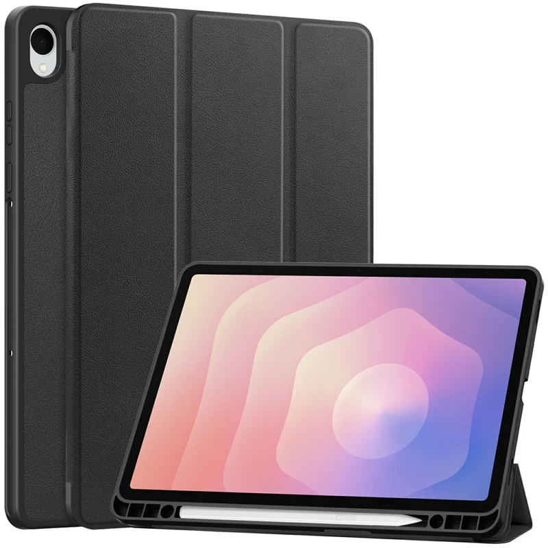 Custodia in pelle antiurto per Samsung Galaxy Tab S11 con slot per penna - Nero