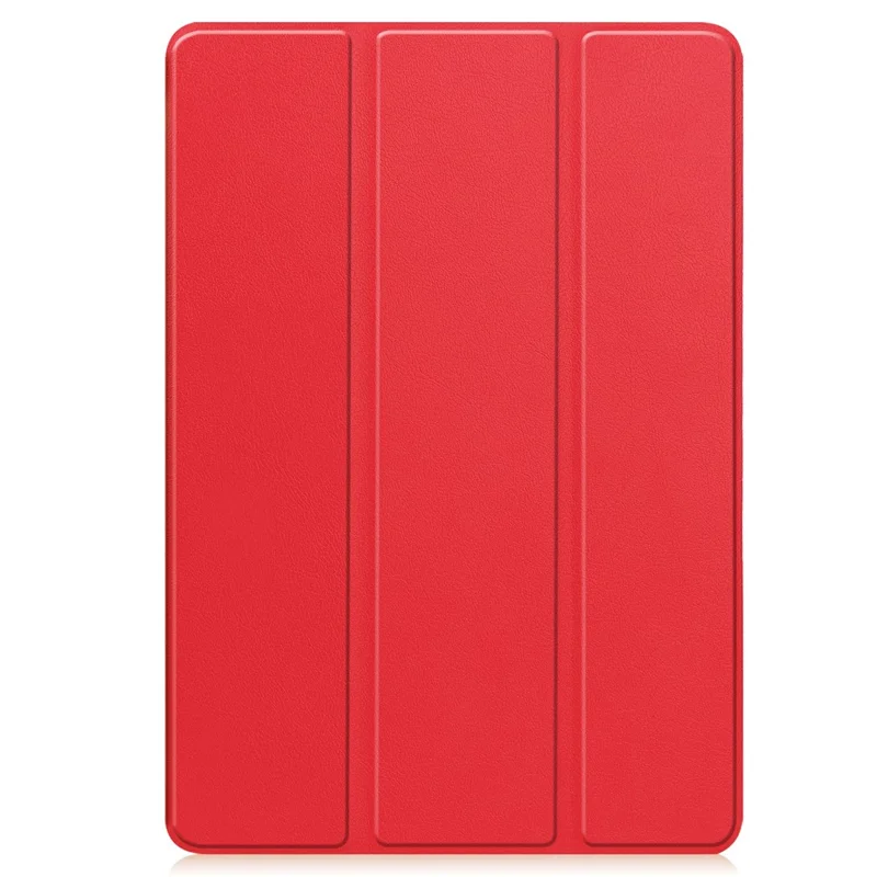 For Samsung Galaxy Tab S11 Stand Case Shock-Absorbent Leather Tablet Cover with Pen Slot - Red