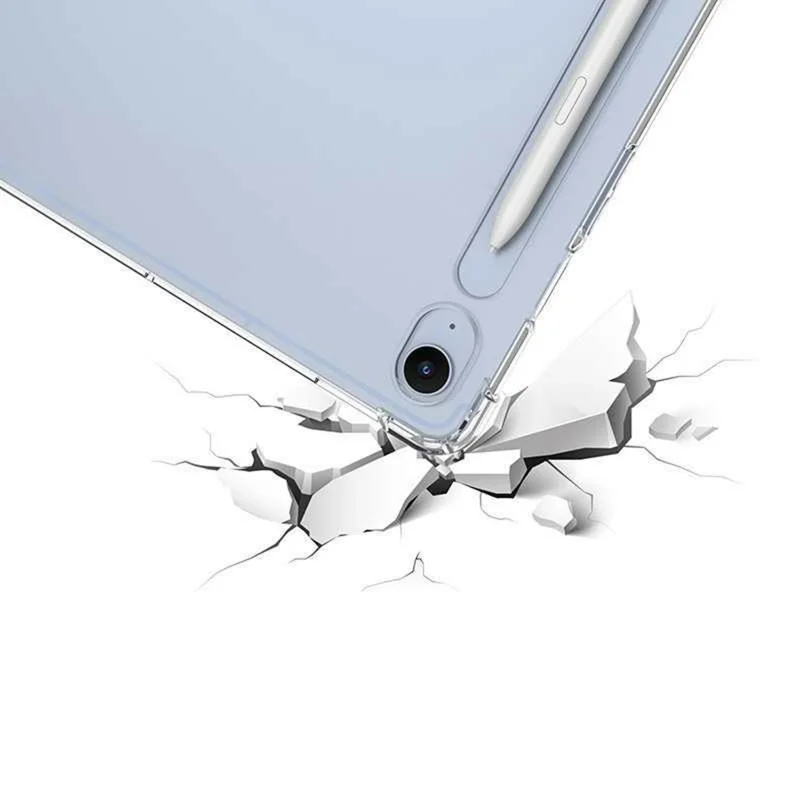 For Samsung Galaxy Tab S10 Lite Case TPU Drop-Resistant Clear Tablet Cover + Tempered Glass Screen Film