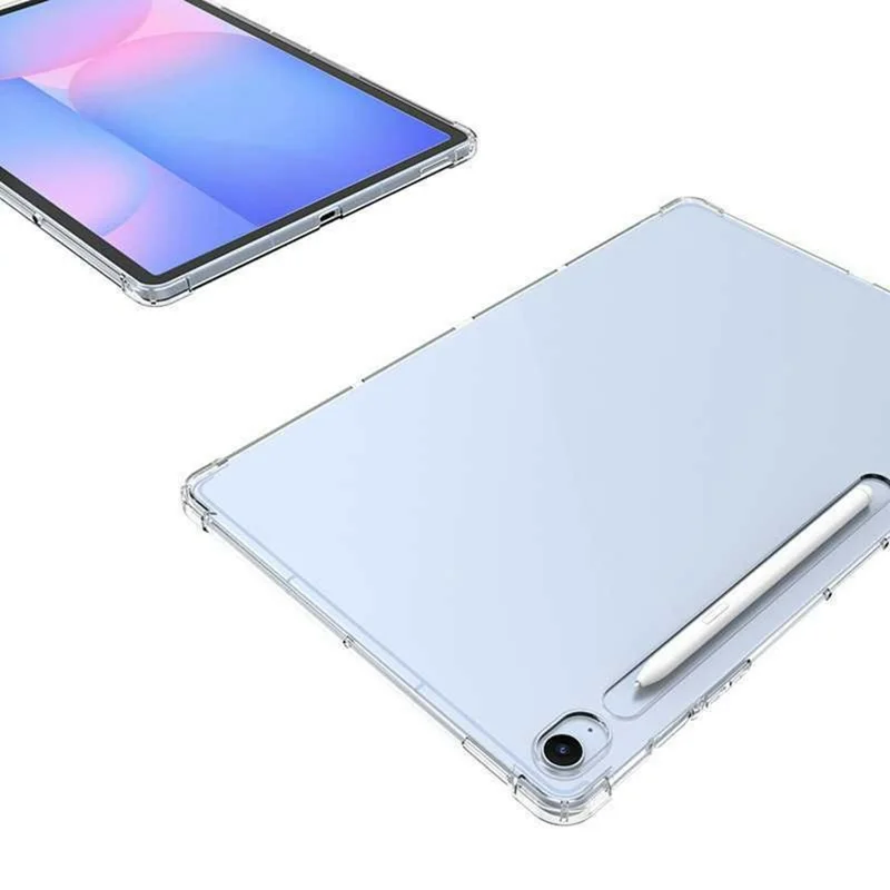 For Samsung Galaxy Tab S10 Lite Case TPU Drop-Resistant Clear Tablet Cover + Tempered Glass Screen Film