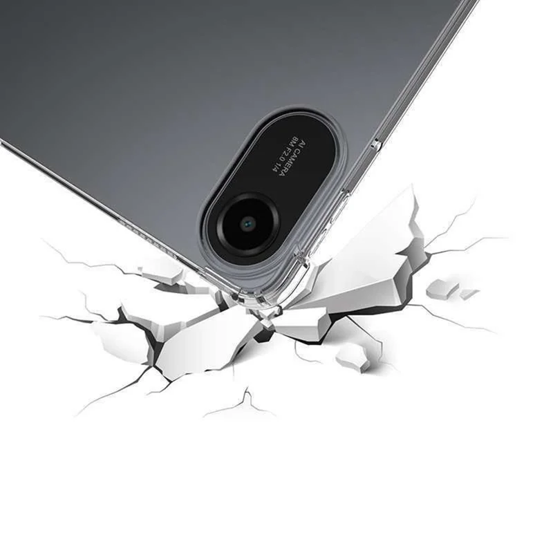 For Xiaomi Redmi Pad 2 Case TPU Drop-Resistant Clear Tablet Cover + Tempered Glass Screen Film