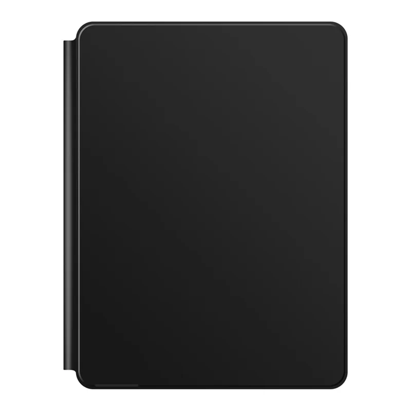 For iPad Pro 11 (2025) / 11 (2024) Smart Pogo Pin Direct Connection Keyboard (Korean Layout) + Leather Tablet Case - Black