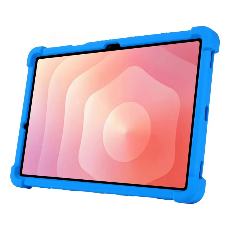 For Samsung Galaxy Tab S11 Case Adjustable Kickstand Silicone Tablet Protective Cover - Dark Blue