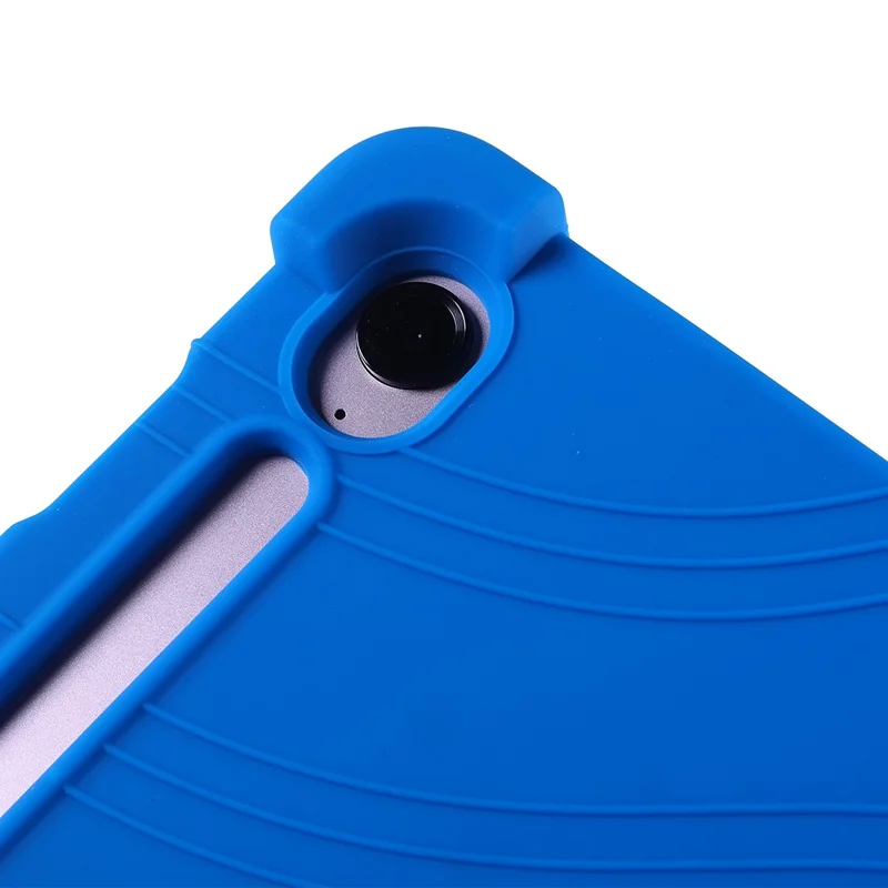 For Samsung Galaxy Tab S11 Case Adjustable Kickstand Silicone Tablet Protective Cover - Dark Blue