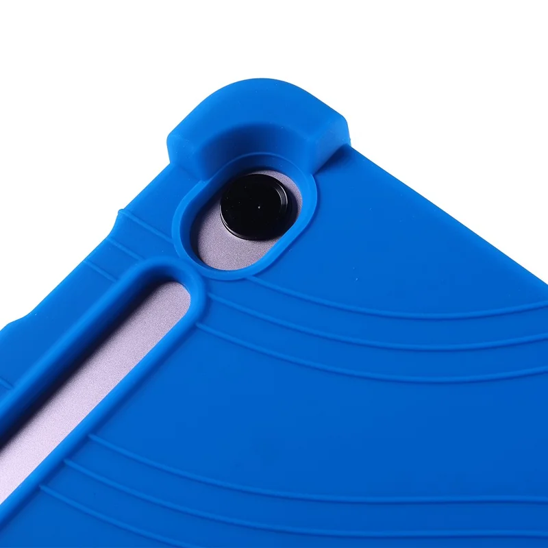 For Samsung Galaxy Tab S10 Lite Case Adjustable Kickstand Silicone Tablet Protective Cover - Dark Blue