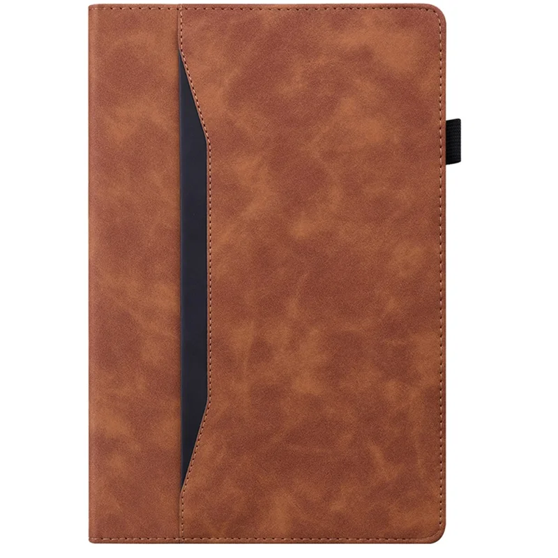 For Samsung Galaxy Tab S11 Ultra Case PU Leather Protective Folio Tablet Cover with Card Holder - Brown