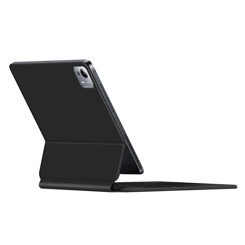 For Xiaomi Pad 7S Pro 12.5 Magnetic Floating Bluetooth-Compatible Keyboard (Russian) + Leather Tablet Case - Black