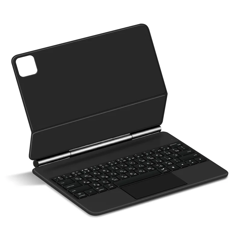 For Xiaomi Pad 7S Pro 12.5 Magnetic Floating Bluetooth-Compatible Keyboard (Russian) + Leather Tablet Case - Black