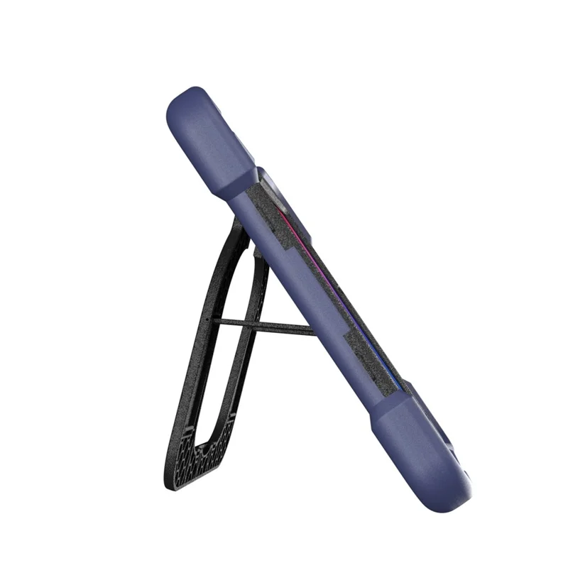 Tabletcover voor Samsung Galaxy Tab A11 met standaard, siliconen + PC, schokbestendige beschermende tabletcover - Marineblauw + Zwart