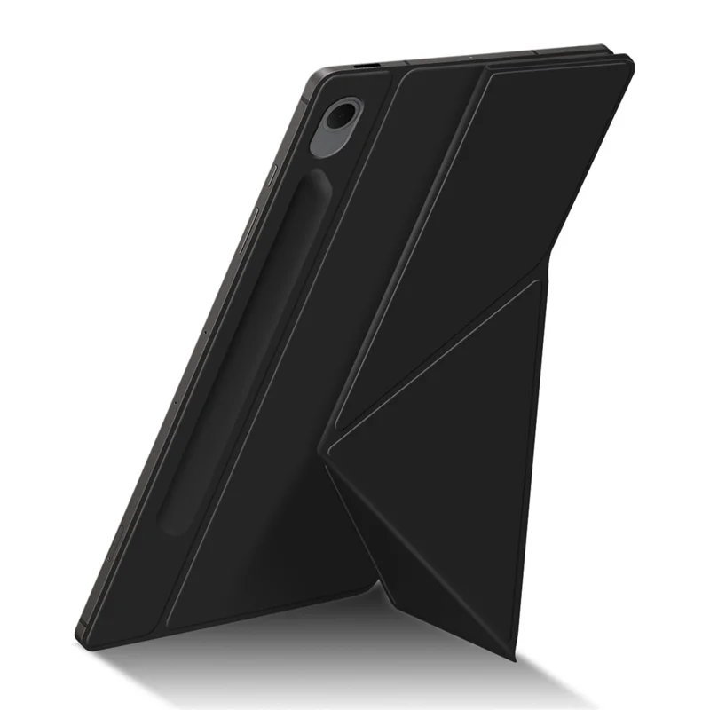 For Samsung Galaxy Tab S10 Lite Leather Case Origami Stand Magnetic Tablet Cover Auto Wake  /  Sleep - Black