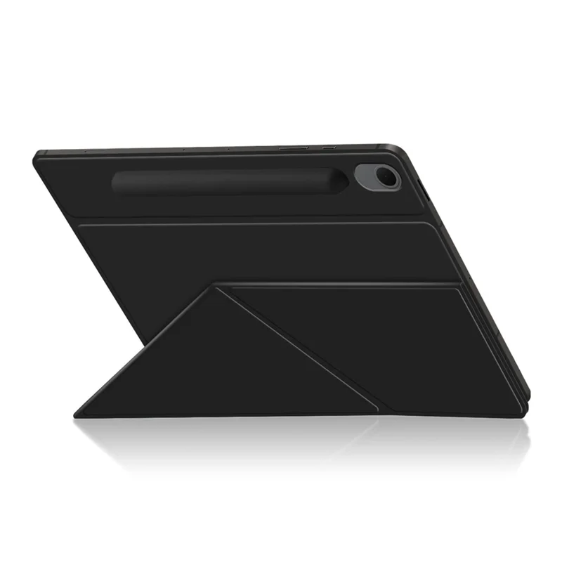 For Samsung Galaxy Tab S10 Lite Leather Case Origami Stand Magnetic Tablet Cover Auto Wake  /  Sleep - Black