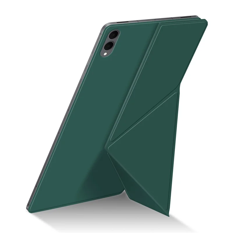 For Samsung Galaxy Tab S11 Ultra Leather Case Origami Stand Magnetic Tablet Cover Auto Wake  /  Sleep - Green
