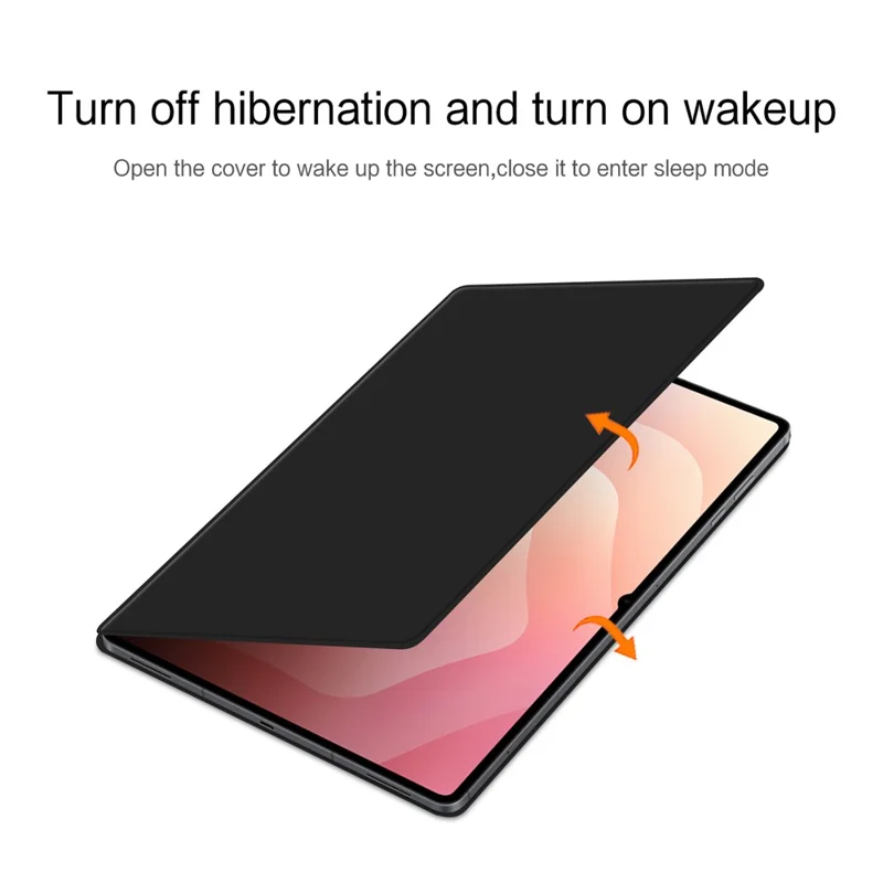 حالة سامسونج جالكسي تاب إس11 ألترا حامل جلد مغناطيسي غطاء لوحي مع إيقاف / استئناف تلقائي - أسود