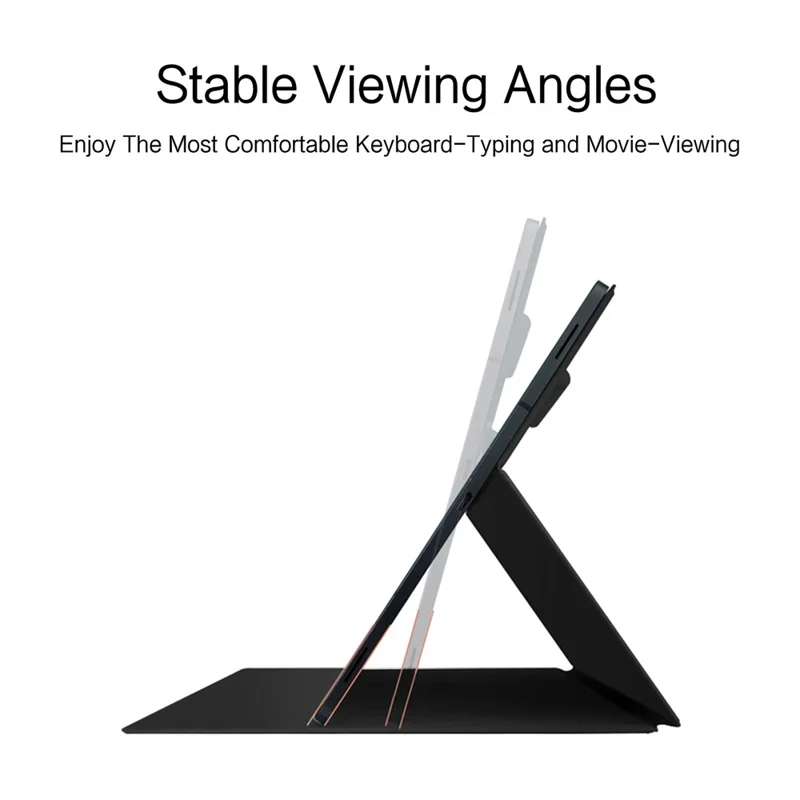 حالة سامسونج جالكسي تاب إس11 ألترا حامل جلد مغناطيسي غطاء لوحي مع إيقاف / استئناف تلقائي - أسود