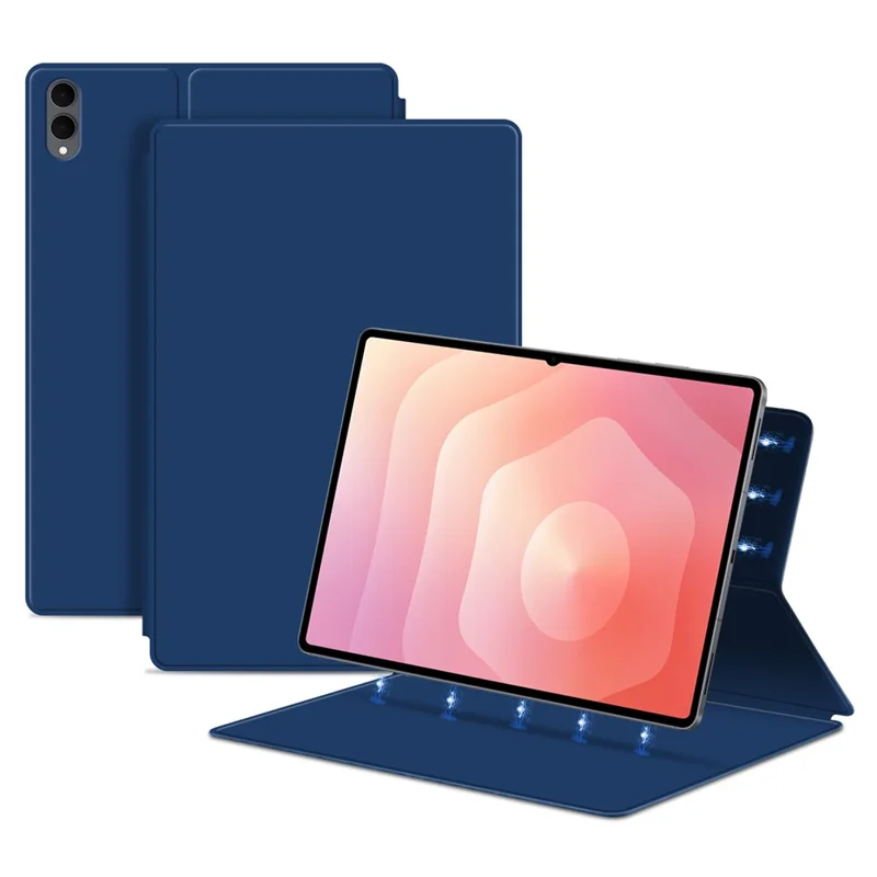 For Samsung Galaxy Tab S11 Ultra Case Stand Magnetic Leather Tablet Cover with Auto Sleep / Wake - Blue