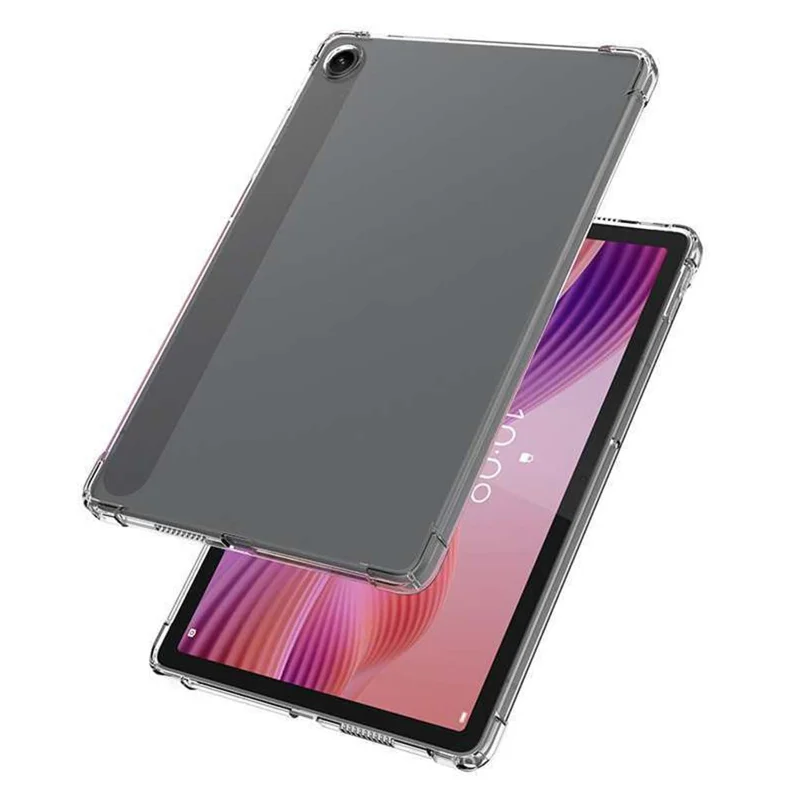 For Lenovo Tab 10.1 (2025) Case TPU Drop-Resistant Clear Tablet Cover + Tempered Glass Screen Film