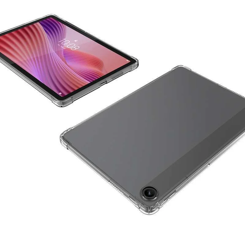 For Lenovo Tab 10.1 (2025) Case TPU Drop-Resistant Clear Tablet Cover + Tempered Glass Screen Film