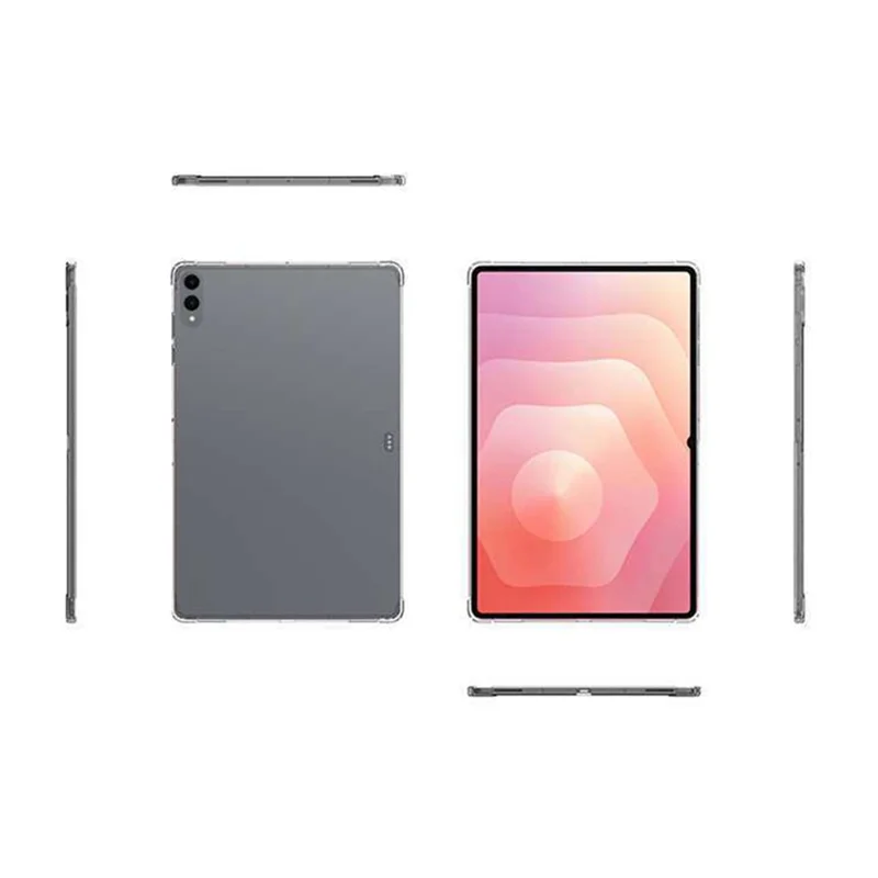 غطاء واقي شفاف مقاوم للصدمات من أربع زوايا لهواوي جالكسي تاب إس11 ألترا، غطاء شفاف من مادة TPU للوحي
