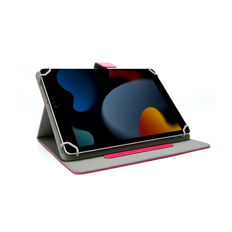 For 9 - 10 Inch Tablets Case with Stand Card Holder Universal Hook Design Leather Cover - Brown