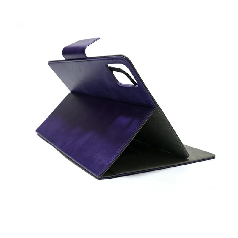 For 9 - 10 Inch Tablets Case with Stand Card Holder Universal Silicone Leather Cover - Purple