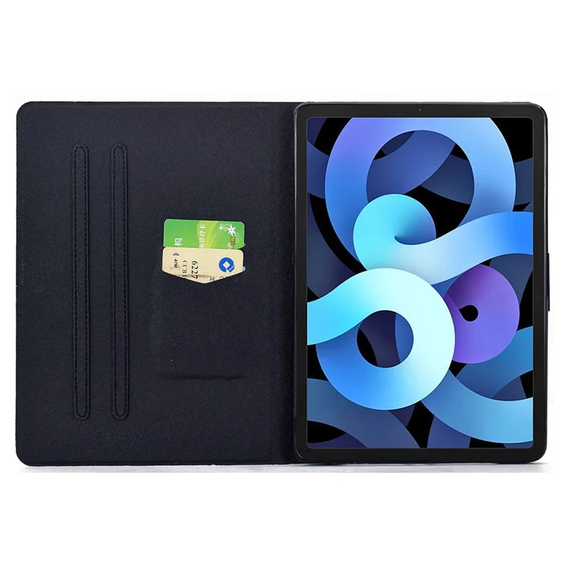 Leather Case for iPad 9.7-inch (2018) / (2017) / iPad Air 2 / Air (2013) Pattern Painting Card Slots Stand Cover with Auto Sleep / Wake - Blossom