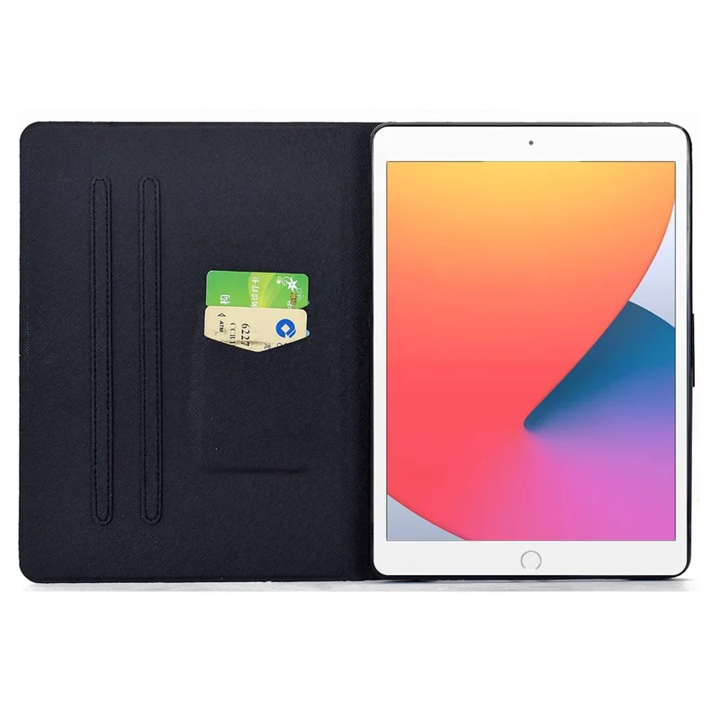 Leather Case for iPad 10.2 (2020) / (2019) / iPad Air 10.5 inch (2019) Pattern Paint Card Slots Stand Tablet Cover Auto Sleep / Wake - Blossom