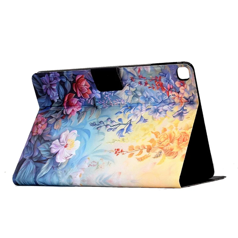 Leather Case for iPad 10.2 (2020) / (2019) / iPad Air 10.5 inch (2019) Pattern Paint Card Slots Stand Tablet Cover Auto Sleep / Wake - Blossom