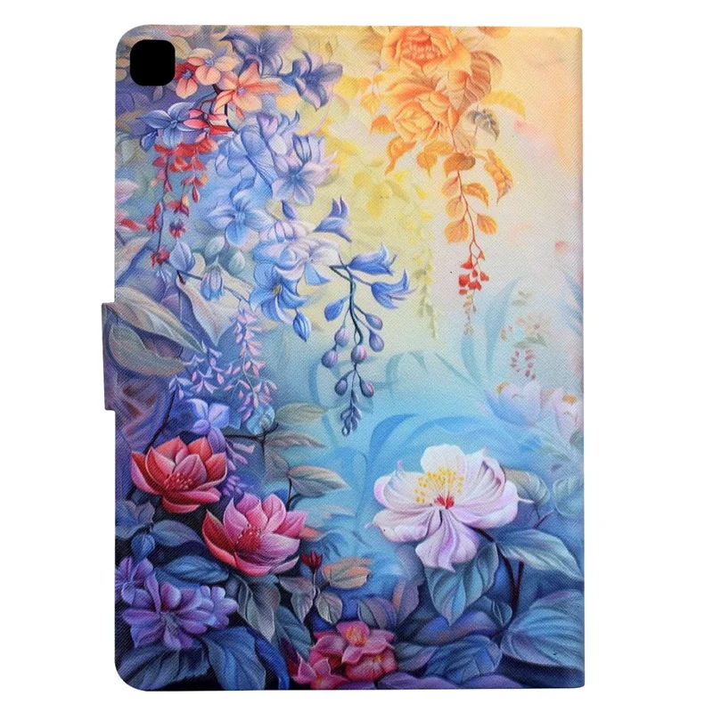 Leather Case for Samsung Galaxy Tab S6 Lite (2024) SM-P610 615 / (2022) / (2020) Pattern Painting Card Slots Stand Cover with Auto Sleep / Wake - Blossom