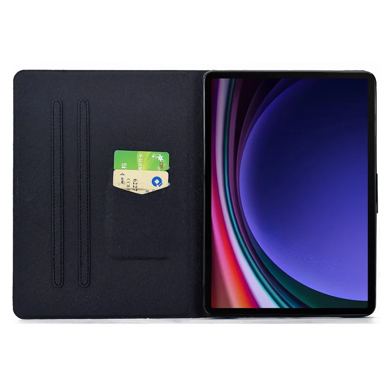 Leather Case for Samsung Galaxy Tab S10 Lite / S10 FE / S9 FE / S9 Pattern Painting Card Slots Stand Tablet Cover with Auto Sleep / Wake - Blossom