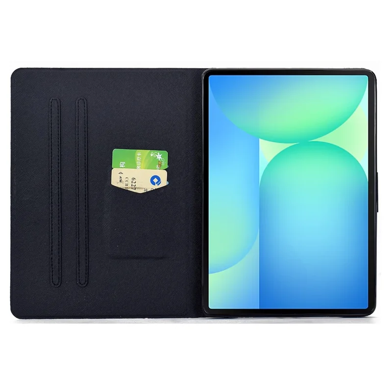 For Samsung Galaxy Tab S10 FE+ Case Colorful Pattern Painting Card Slots Stand Leather Tablet Cover with Auto Sleep  /  Wake - Blossom