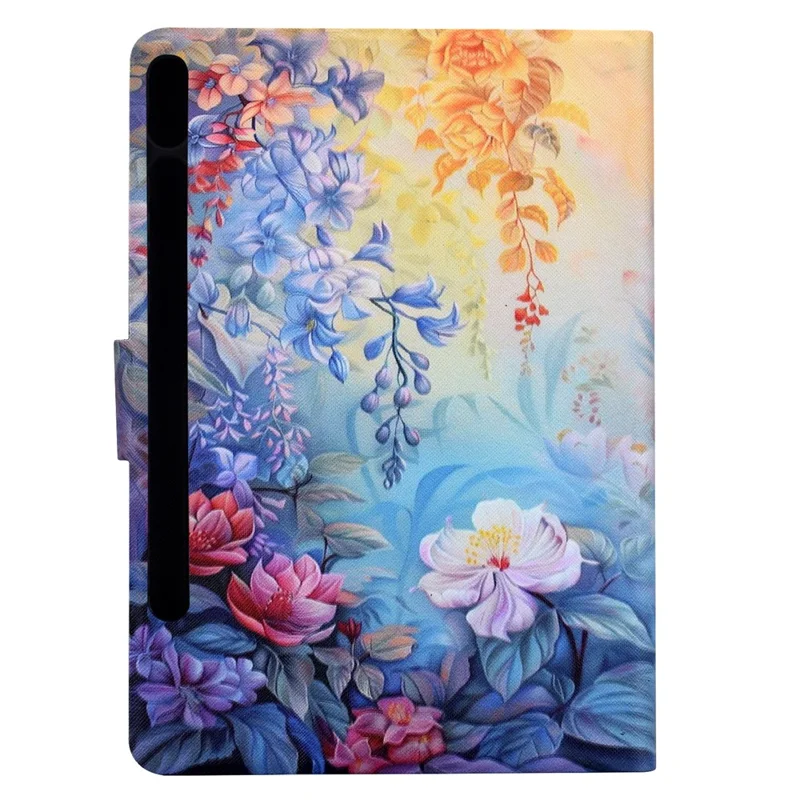 For Samsung Galaxy Tab S10 FE+ Case Colorful Pattern Painting Card Slots Stand Leather Tablet Cover with Auto Sleep  /  Wake - Blossom