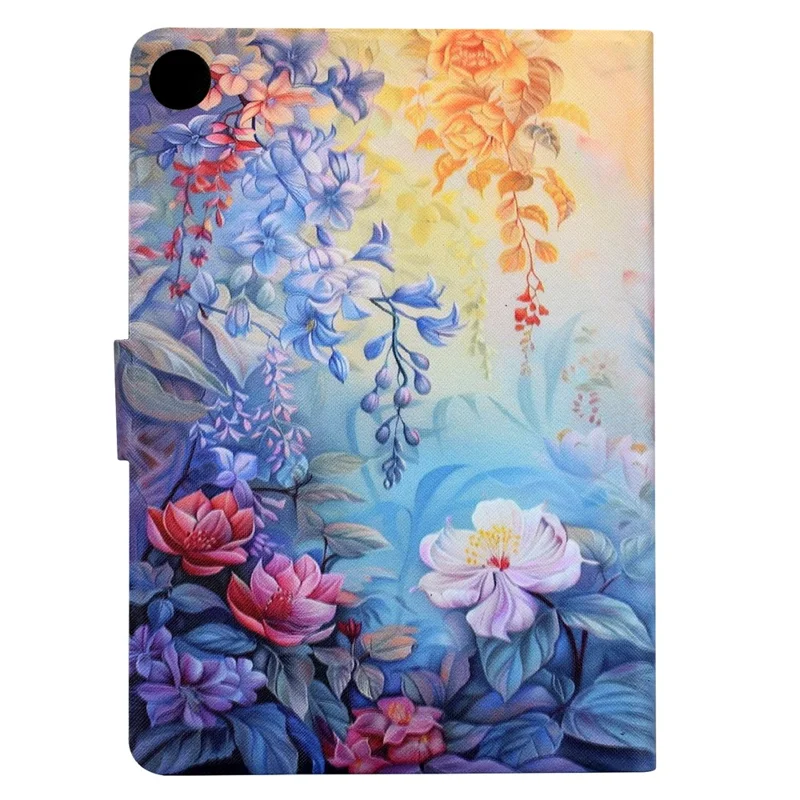 For Samsung Galaxy Tab A11+  /  A9+ Case Colorful Pattern Painting Card Slots Stand Leather Tablet Cover with Auto Sleep  /  Wake - Blossom