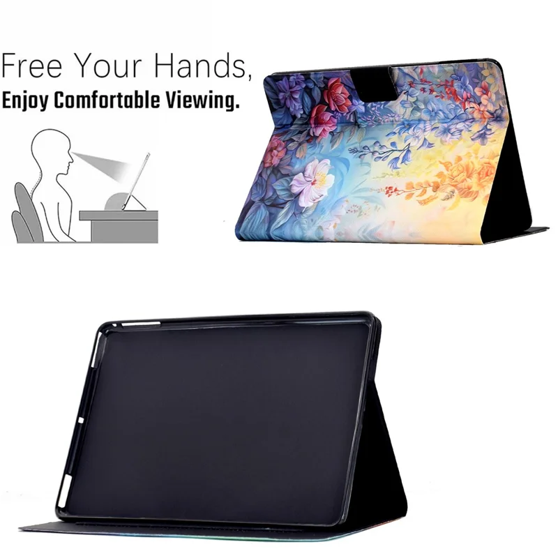 For Amazon Kindle 11th (2024)  /  Kindle 6" (2022) Case Colorful Pattern Painting Card Slots Stand Leather Tablet Cover with Auto Sleep  /  Wake - Blossom