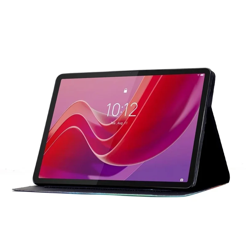 For Lenovo Tab M11  /  Xiaoxin Pad 11 2024 Case Colorful Pattern Painting Card Slots Stand Leather Tablet Cover with Auto Sleep  /  Wake - Blossom
