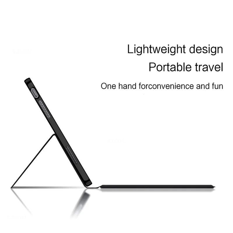 For Lenovo Xiaoxin Pad Pro GT Leather Case + Touchpad Bluetooth-Compatible Keyboard with Backlit